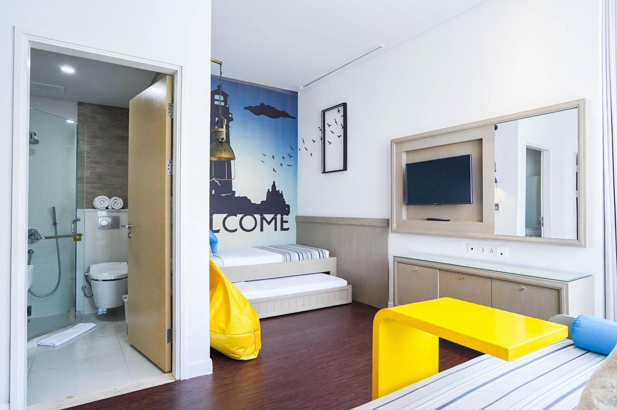 Grand Mirage Resort & Thalasso Bali นูซาดูอา ภายนอก รูปภาพ A room at the Legoland Hotel